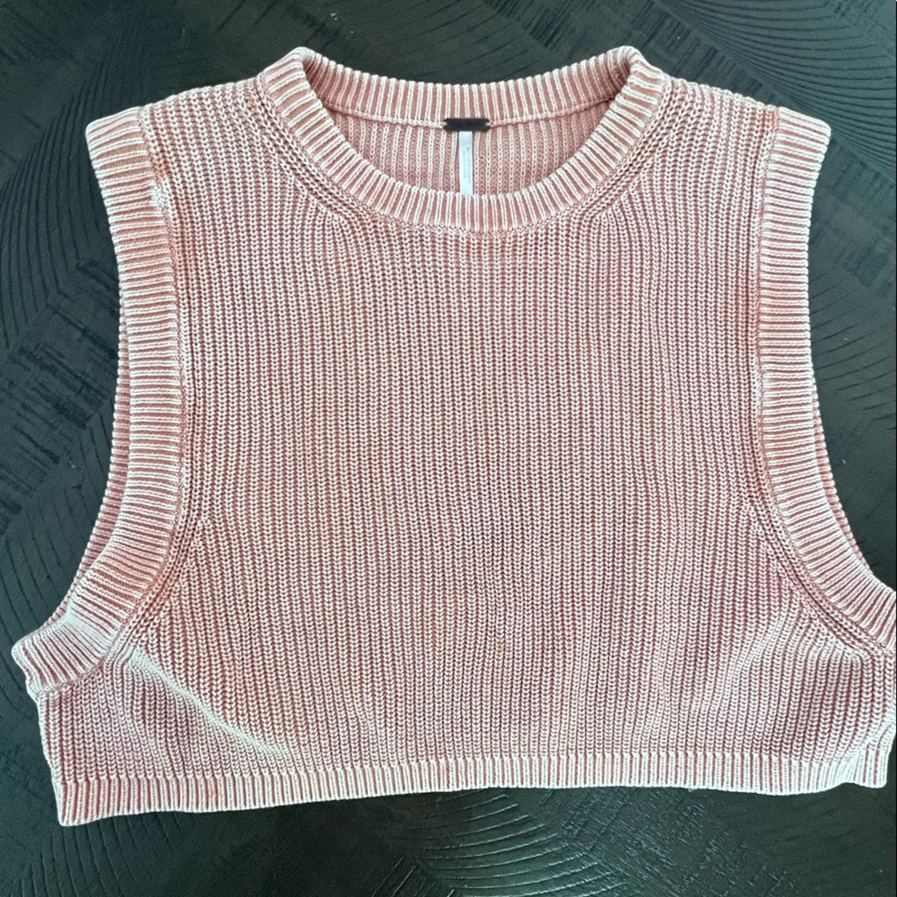 Free people crochet knit crop top